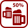 Logo Gaststaette 50% - Gemeinsam Zukunft geben